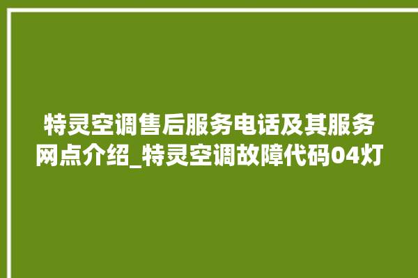 特灵空调售后服务电话及其服务网点介绍_特灵空调故障代码04灯闪 。空调