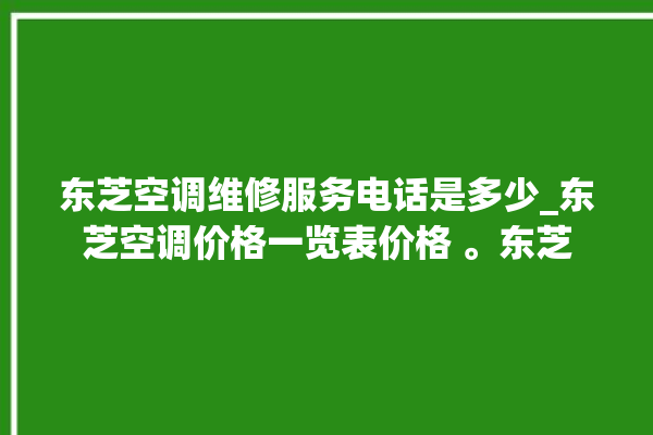 东芝空调维修服务电话是多少_东芝空调价格一览表价格 。东芝