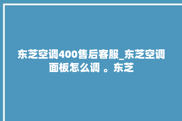 东芝空调400售后客服_东芝空调面板怎么调 。东芝