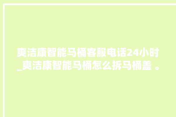 爽洁康智能马桶客服电话24小时_爽洁康智能马桶怎么拆马桶盖 。马桶