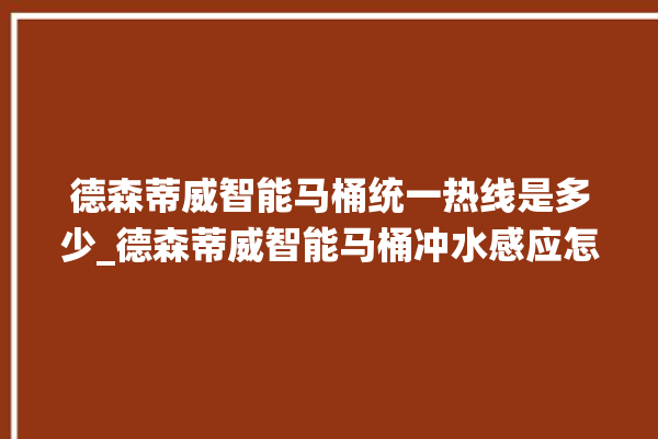 德森蒂威智能马桶统一热线是多少_德森蒂威智能马桶冲水感应怎么设置 。马桶