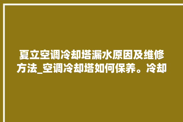 夏立空调冷却塔漏水原因及维修方法_空调冷却塔如何保养。冷却塔_空调