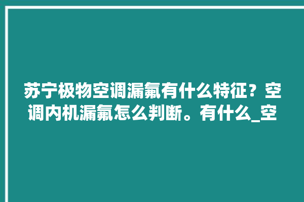 苏宁极物空调漏氟有什么特征？空调内机漏氟怎么判断。有什么_空调