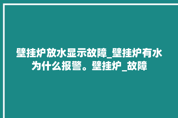 壁挂炉放水显示故障_壁挂炉有水为什么报警。壁挂炉_故障