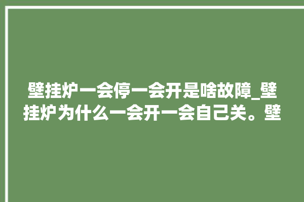 壁挂炉一会停一会开是啥故障_壁挂炉为什么一会开一会自己关。壁挂炉_故障