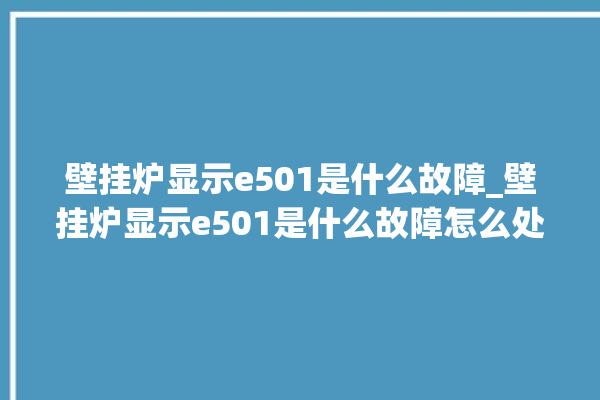 壁挂炉显示e501是什么故障_壁挂炉显示e501是什么故障怎么处理。故障_壁挂炉