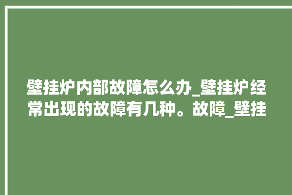 壁挂炉内部故障怎么办_壁挂炉经常出现的故障有几种。故障_壁挂炉