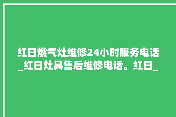 红日燃气灶维修24小时服务电话_红日灶具售后维修电话。红日_灶具