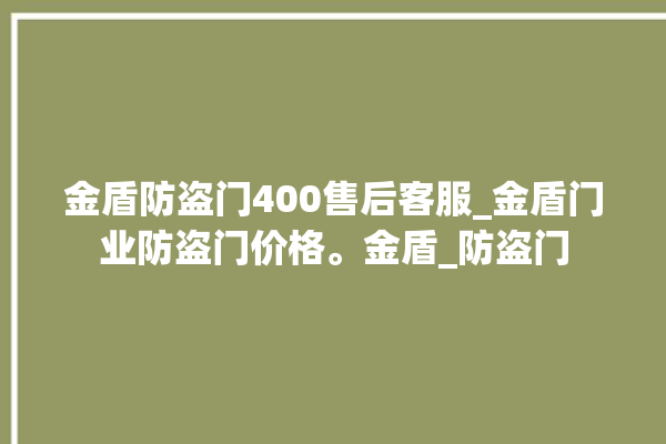 金盾防盗门400售后客服_金盾门业防盗门价格。金盾_防盗门