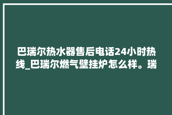 巴瑞尔热水器售后电话24小时热线_巴瑞尔燃气壁挂炉怎么样。瑞尔_热水器