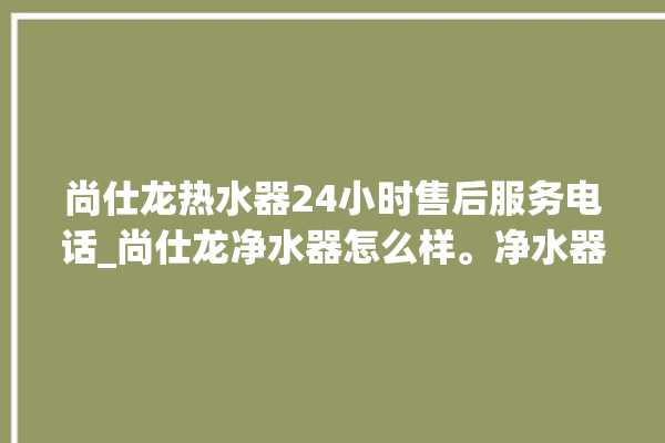 尚仕龙热水器24小时售后服务电话_尚仕龙净水器怎么样。净水器_热水器