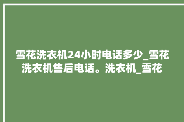 雪花洗衣机24小时电话多少_雪花洗衣机售后电话。洗衣机_雪花