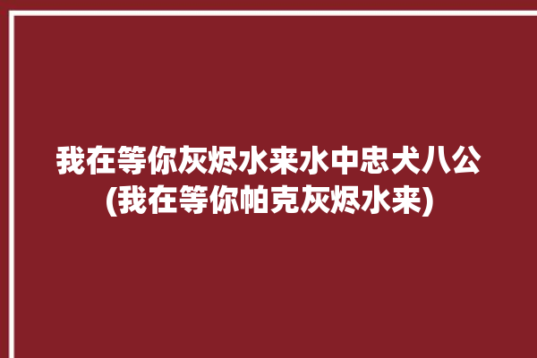 我在等你灰烬水来水中忠犬八公(我在等你帕克灰烬水来)