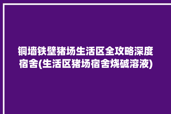 铜墙铁壁猪场生活区全攻略深度宿舍(生活区猪场宿舍烧碱溶液)