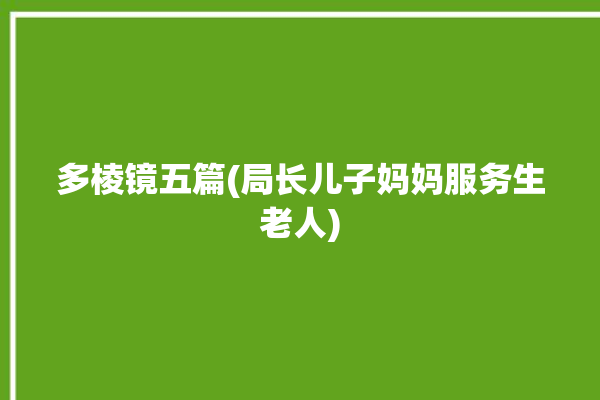 多棱镜五篇(局长儿子妈妈服务生老人)