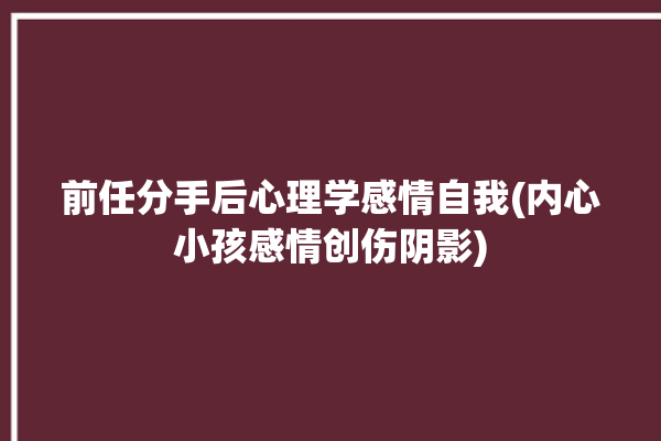 前任分手后心理学感情自我(内心小孩感情创伤阴影)