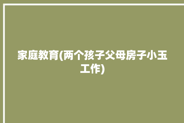 家庭教育(两个孩子父母房子小玉工作)