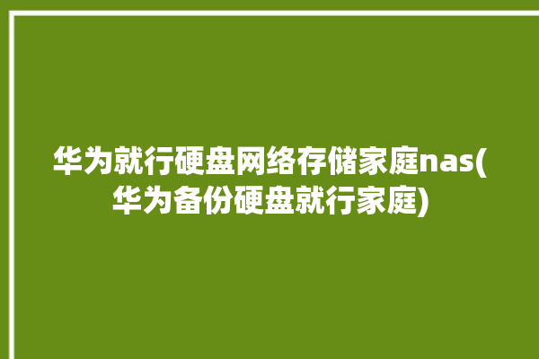 华为就行硬盘网络存储家庭nas(华为备份硬盘就行家庭)