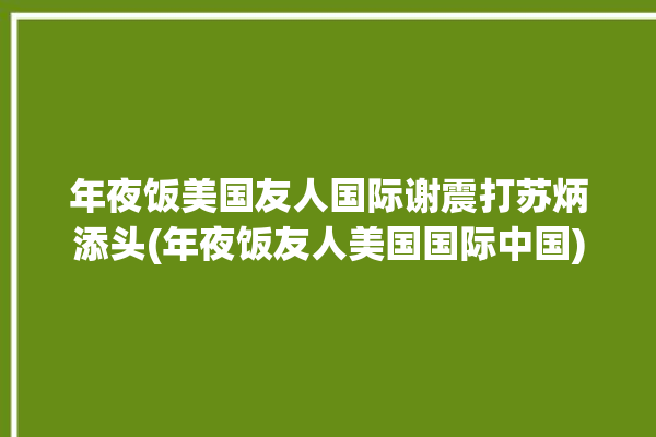 年夜饭美国友人国际谢震打苏炳添头(年夜饭友人美国国际中国)