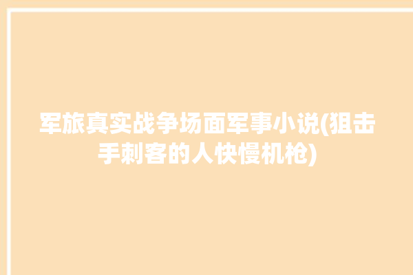 军旅真实战争场面军事小说(狙击手刺客的人快慢机枪)