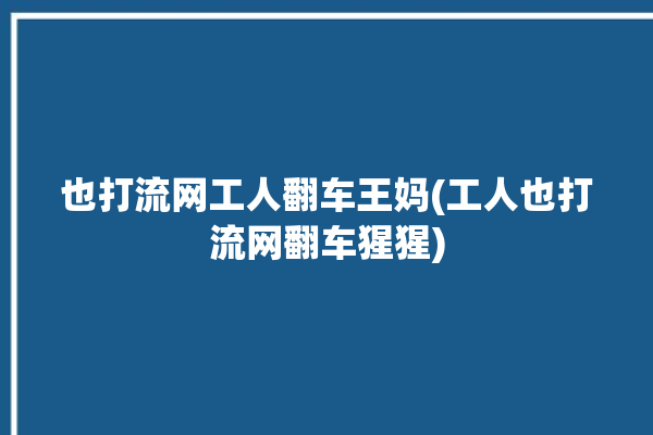 也打流网工人翻车王妈(工人也打流网翻车猩猩)