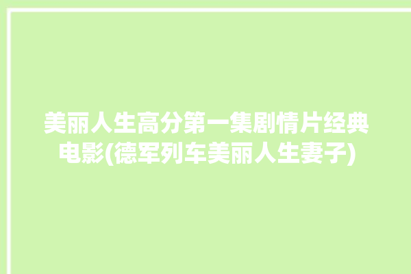 美丽人生高分第一集剧情片经典电影(德军列车美丽人生妻子)