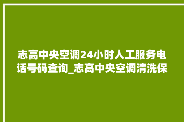 志高中央空调24小时人工服务电话号码查询_志高中央空调清洗保养 。中央空调