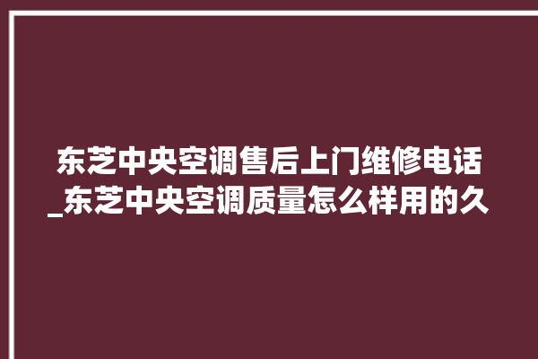 东芝中央空调售后上门维修电话_东芝中央空调质量怎么样用的久吗 。东芝