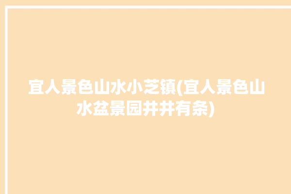 宜人景色山水小芝镇(宜人景色山水盆景园井井有条)