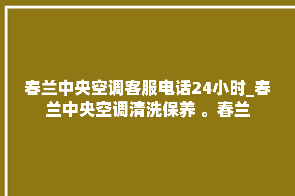 春兰中央空调客服电话24小时_春兰中央空调清洗保养 。春兰