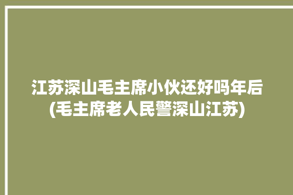 江苏深山毛主席小伙还好吗年后(毛主席老人民警深山江苏)