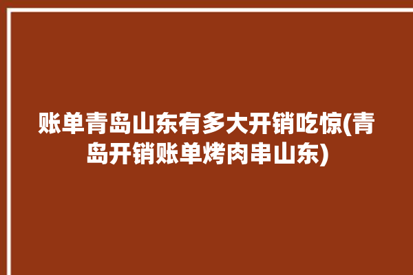 账单青岛山东有多大开销吃惊(青岛开销账单烤肉串山东)