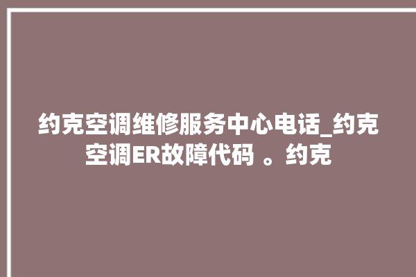 约克空调维修服务中心电话_约克空调ER故障代码 。约克