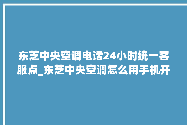 东芝中央空调电话24小时统一客服点_东芝中央空调怎么用手机开空调 。东芝