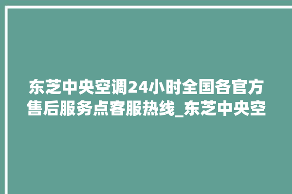 东芝中央空调24小时全国各官方售后服务点客服热线_东芝中央空调面板使用说明 。东芝