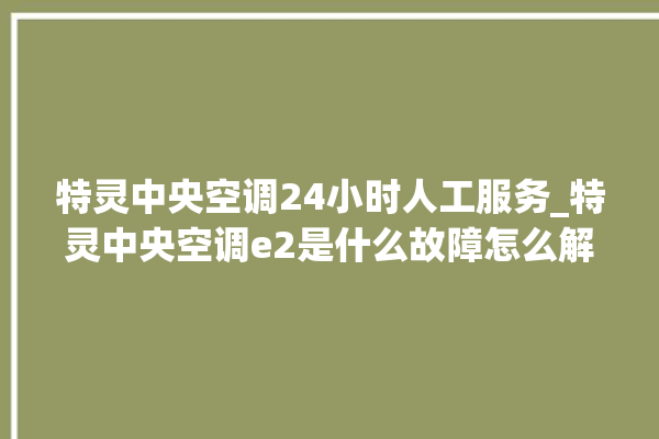 特灵中央空调24小时人工服务_特灵中央空调e2是什么故障怎么解决 。中央空调