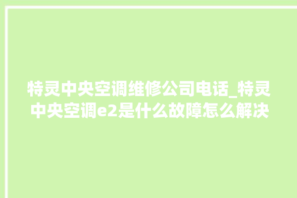 特灵中央空调维修公司电话_特灵中央空调e2是什么故障怎么解决 。中央空调