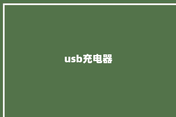 usb充电器