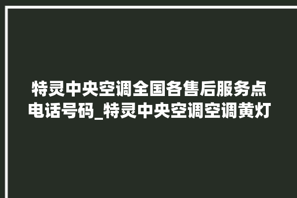 特灵中央空调全国各售后服务点电话号码_特灵中央空调空调黄灯闪 。中央空调