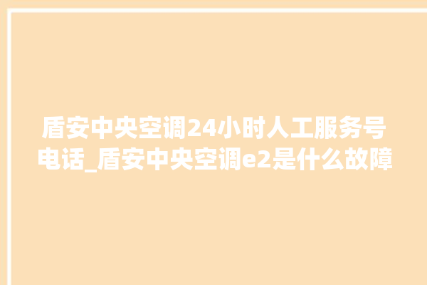 盾安中央空调24小时人工服务号电话_盾安中央空调e2是什么故障怎么解决 。中央空调