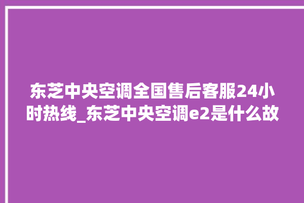 东芝中央空调全国售后客服24小时热线_东芝中央空调e2是什么故障怎么解决 。东芝