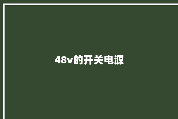 48v的开关电源