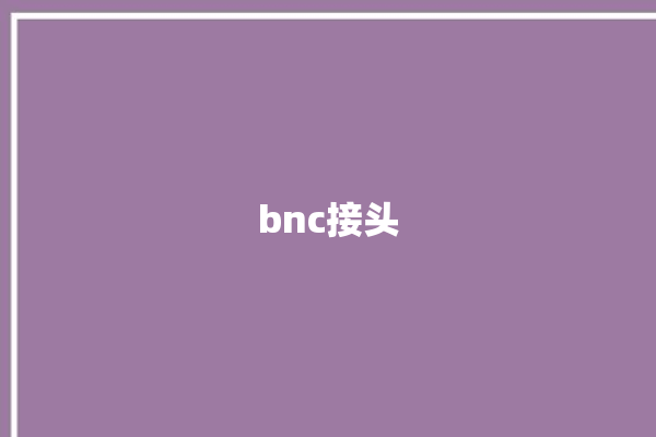 bnc接头