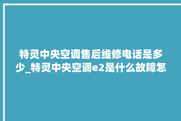 特灵中央空调售后维修电话是多少_特灵中央空调e2是什么故障怎么解决 。中央空调