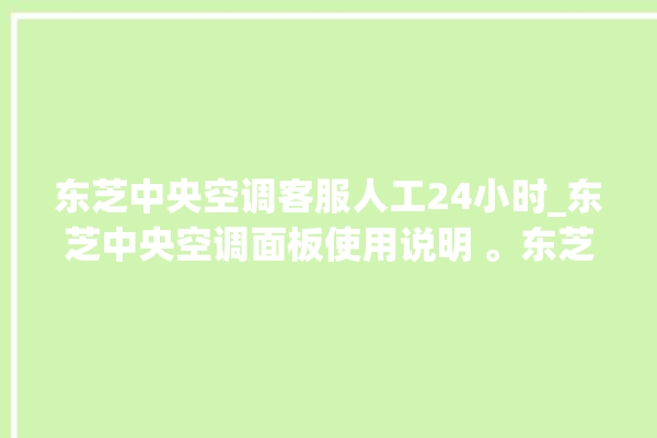 东芝中央空调客服人工24小时_东芝中央空调面板使用说明 。东芝