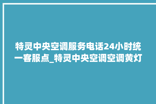 特灵中央空调服务电话24小时统一客服点_特灵中央空调空调黄灯闪 。中央空调