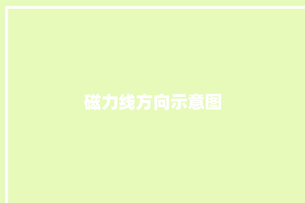 磁力线方向示意图