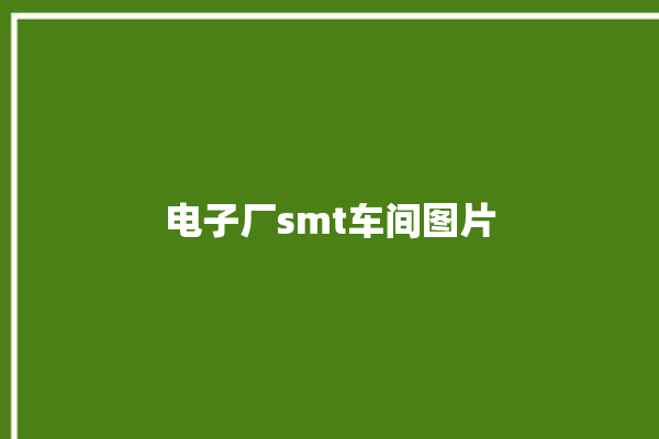 电子厂smt车间图片