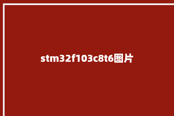 stm32f103c8t6图片