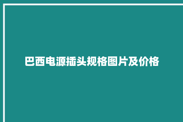 巴西电源插头规格图片及价格